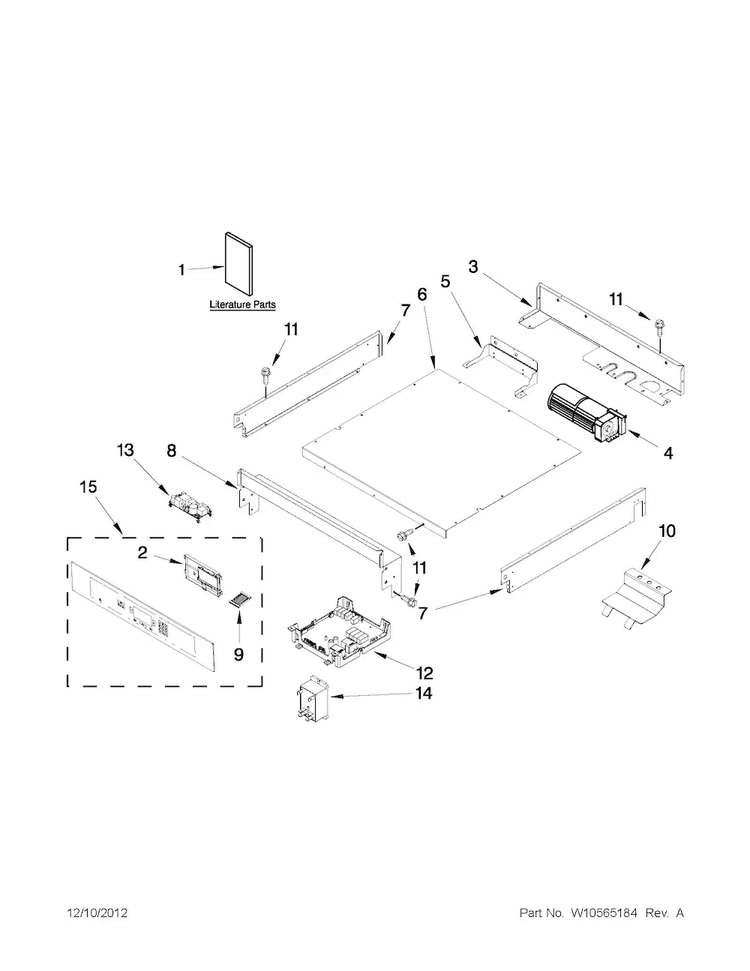 Control Panel Parts Diagram and Parts List for JJW2530WS01  Jenn-Air Wall Oven