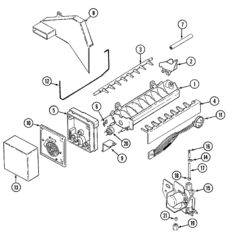 ICE MAKER KIT Diagram and Parts List for IM107  Maytag Ice Maker
