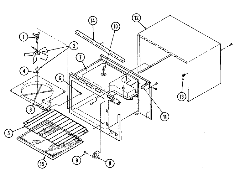 BASE Diagram and Parts List for M167W  Jenn-Air Microwave