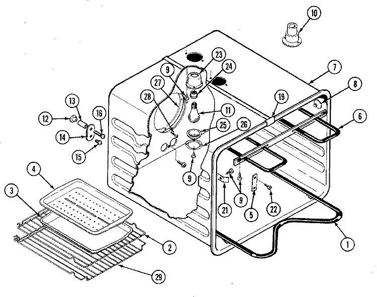 LINER (LOWER) Diagram and Parts List for WM227W  Jenn-Air Microwave Oven Combo