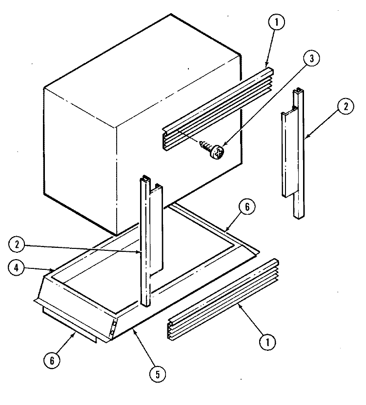 TRIM (M166) Diagram and Parts List for WM236B  Jenn-Air Microwave Oven Combo