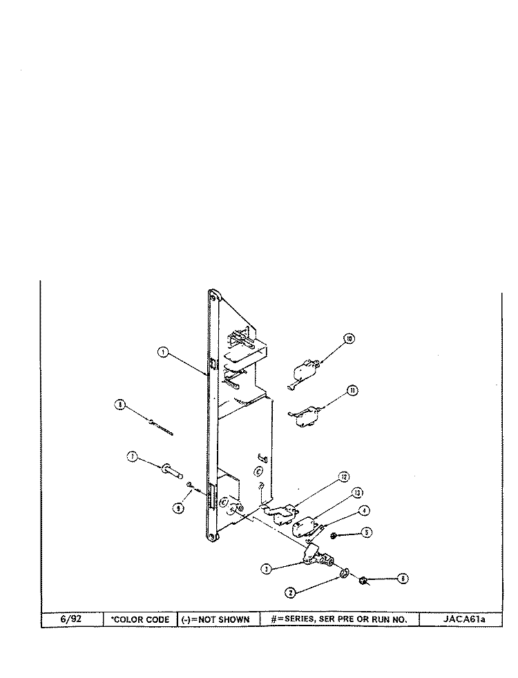 INTERLOCK SWITCHES - UPPER (M166) Diagram and Parts List for WM227W  Jenn-Air Microwave Oven Combo