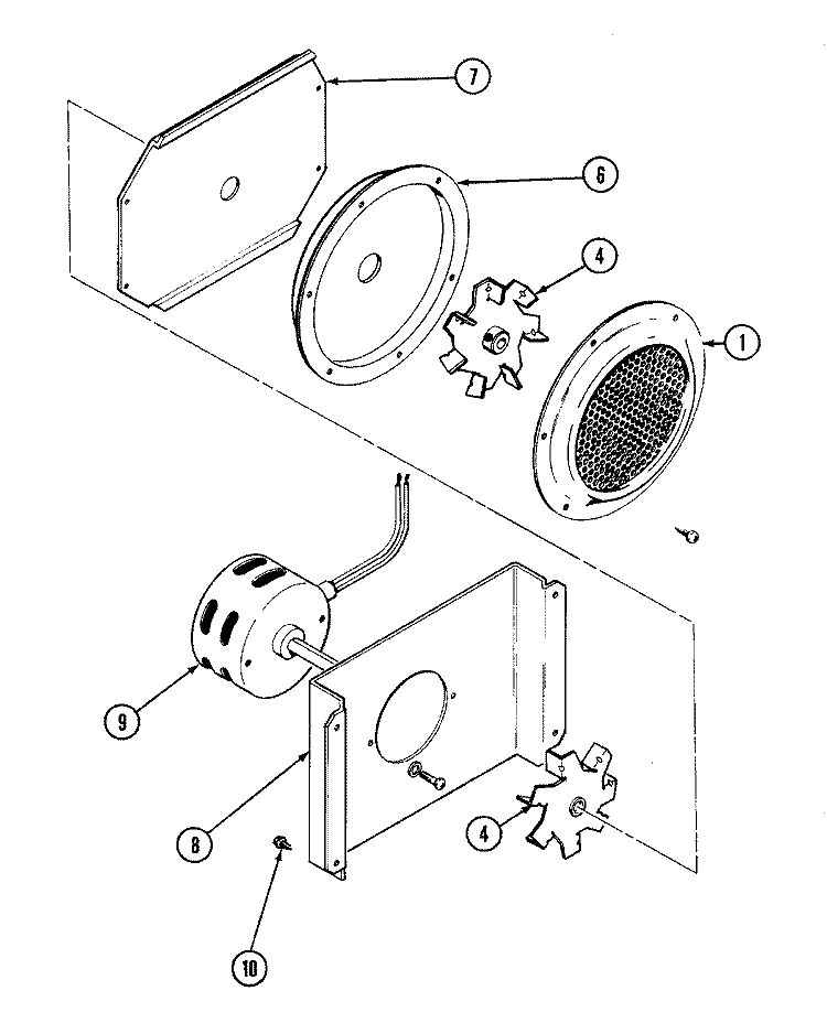 BLOWER MOTOR (CONVECTION) Diagram and Parts List for SCE4340B-C  Jenn-Air Range