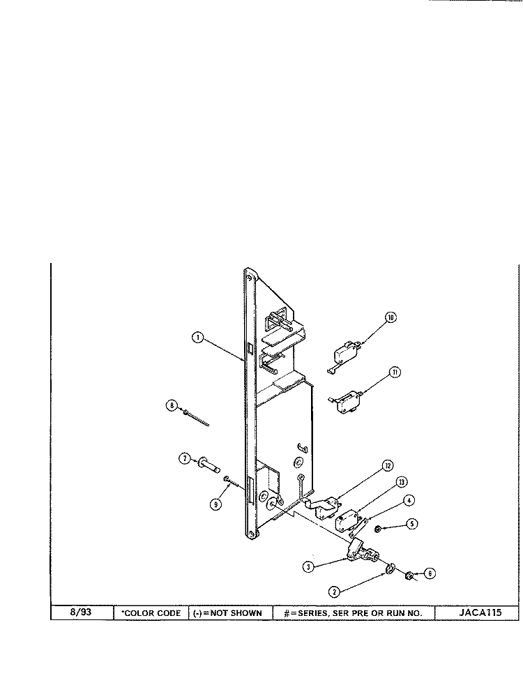 INTERLOCK SWITCHES (UPPER M167B, M167W) Diagram and Parts List for WM2780W  Jenn-Air Microwave Oven Combo