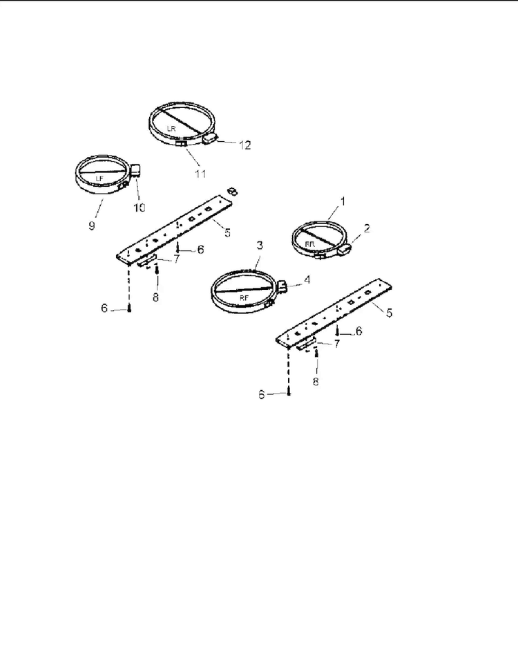 Elements And Limiters Diagram and Parts List for AK2T30E2-P1131563NE  Amana Cooktop