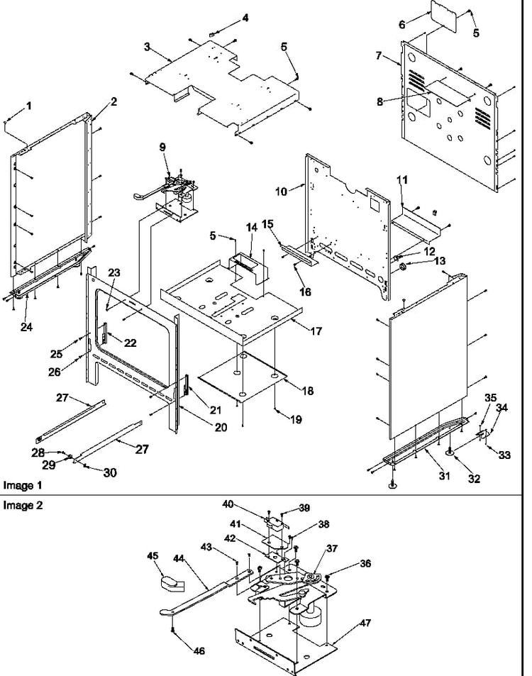 Cabinet Diagram and Parts List for ARG7202E-P1143378NE  Amana Range