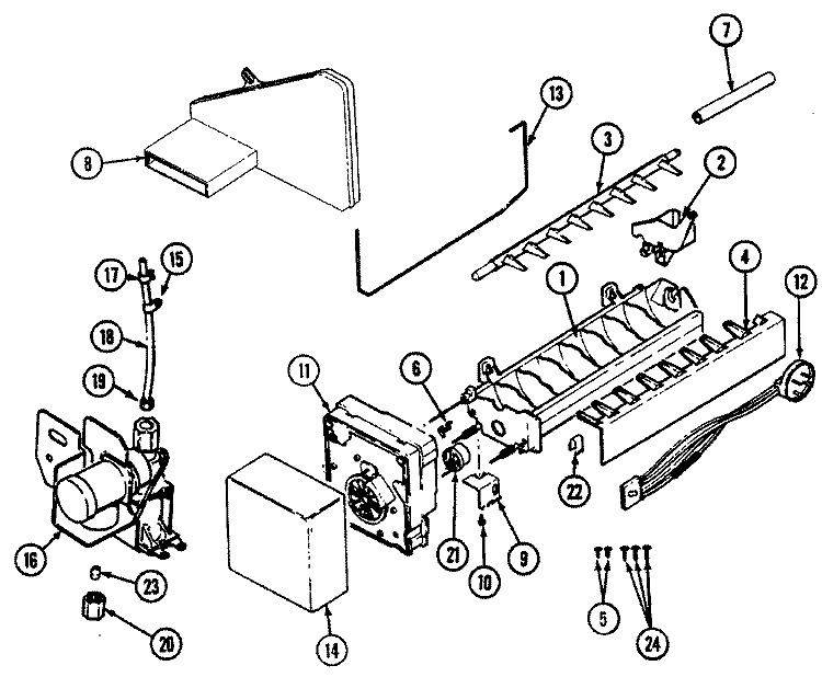 OPTIONAL ICE MAKER KIT (RAE3100AAX) Diagram and Parts List for RTD1900CAB  Maytag Refrigerator