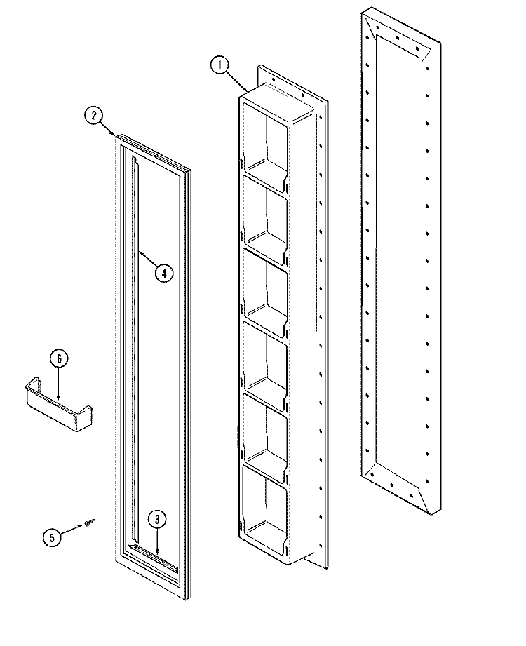 FREEZER DOOR (INNER) Diagram and Parts List for RSD2400DAE  Maytag Refrigerator