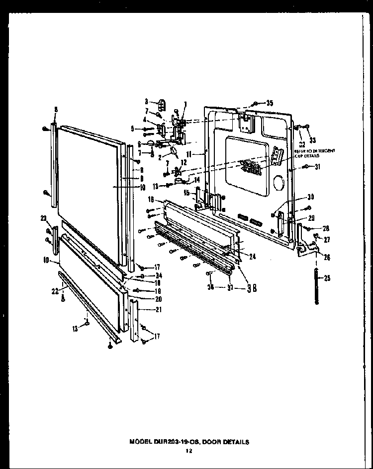 Section 9 Diagram and Parts List for DCR225-1V-OS  Caloric Dishwasher