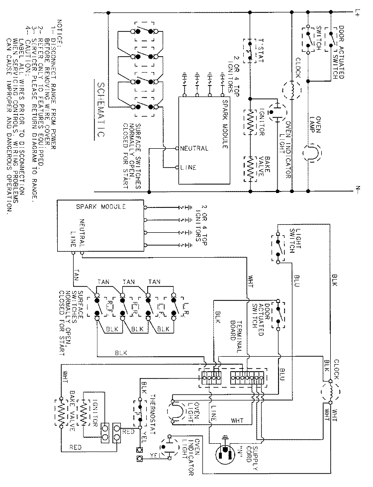 WIRING INFORMATION Diagram and Parts List for CRG8200BAW  Maytag Range
