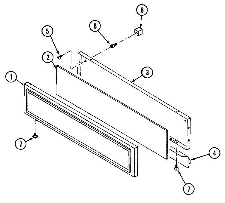 ACCESS PANEL Diagram and Parts List for CDE8300ACB  Maytag Range