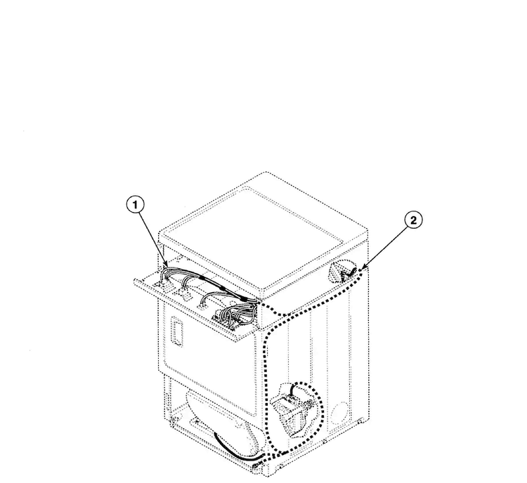 Wire Harness Diagram and Parts List for FEU17AWF1702  Speed Queen Dryer