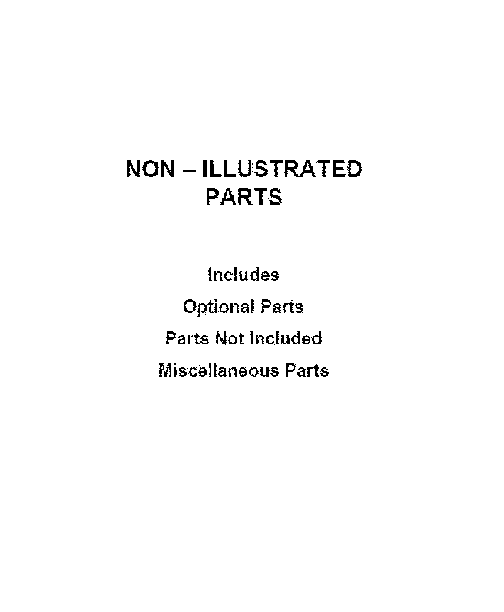 Optional parts (not included) Diagram and Parts List for MDB7959SHZ1  Maytag Dishwasher