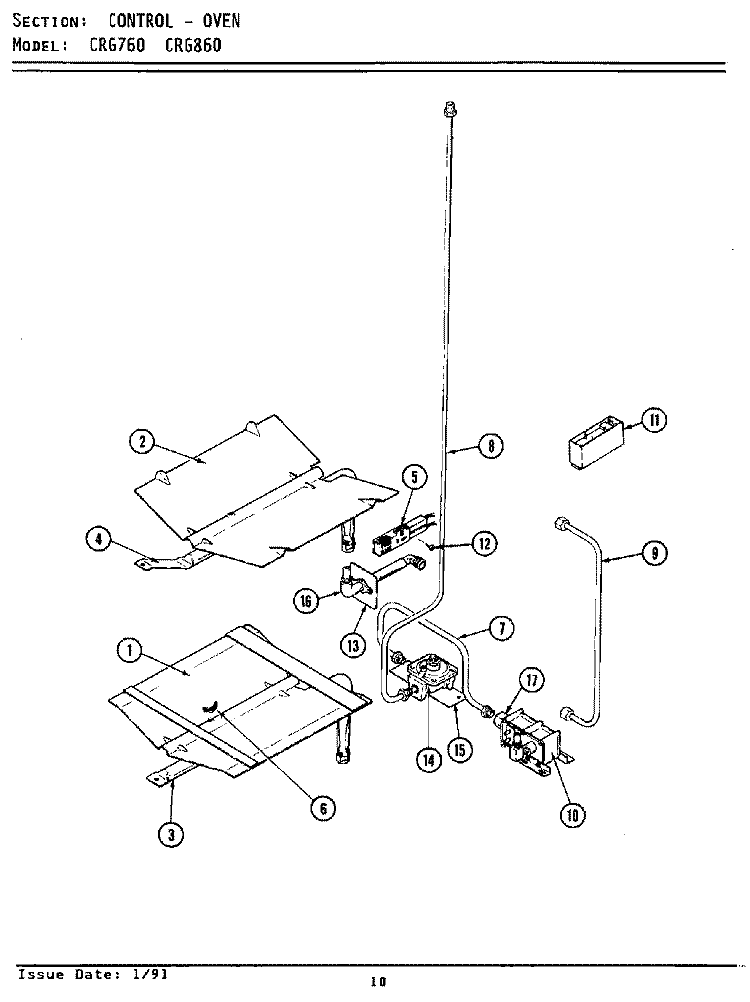 CONTROL / OVEN (xCRG760 xCRG860) Diagram and Parts List for LCRG860  Maytag Range
