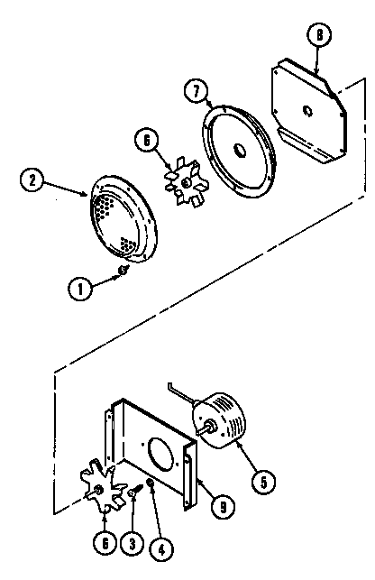 Blower Motor Diagram and Parts List for SVD8310SD  Jenn-Air Range