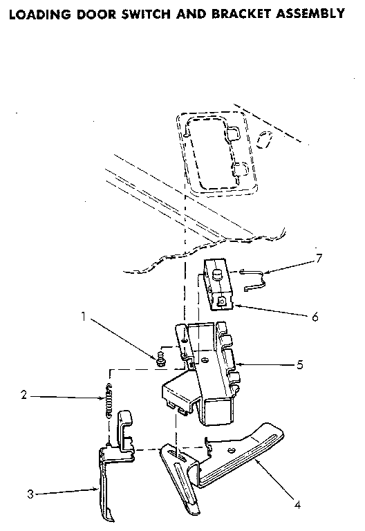 Door Switch Diagram and Parts List for NA6821L33838  Speed Queen Washer