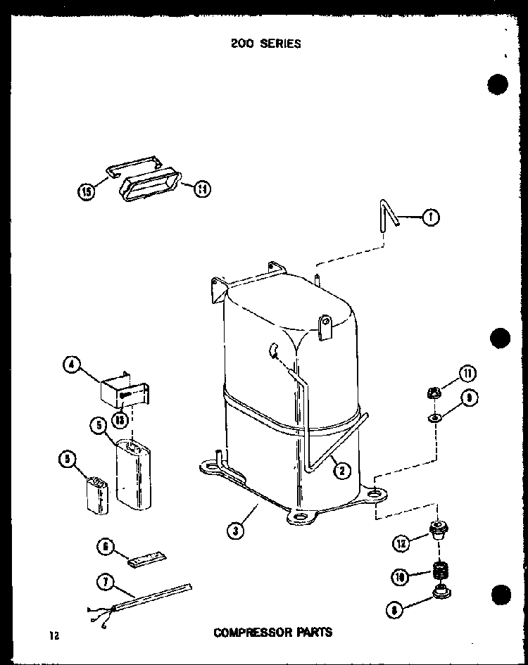 Compressor Parts Diagram and Parts List for 218D-3EWS P55417-77R Amana Air Conditioner