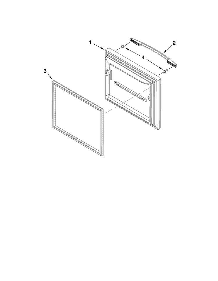 Freezer Door Parts Diagram and Parts List for MBF1958XES2  Maytag Refrigerator