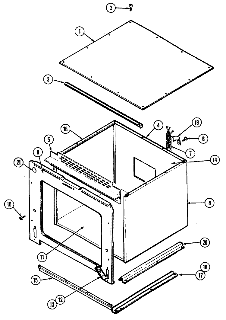 BODY Diagram and Parts List for CWE7000ACB  Maytag Wall Oven