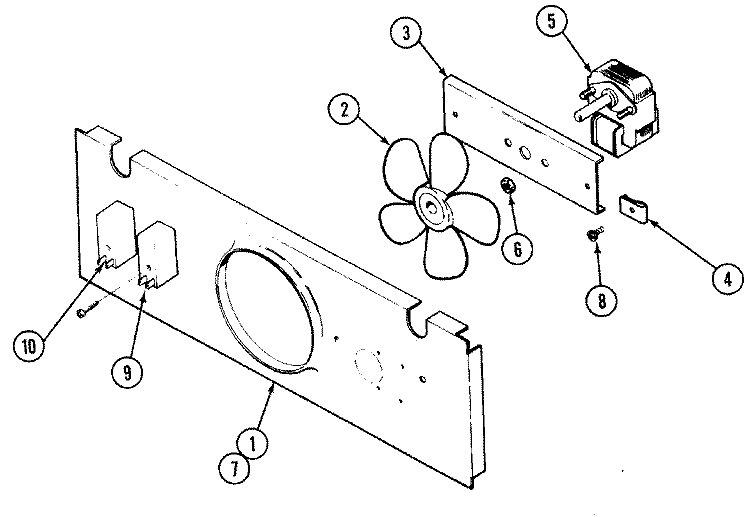 BLOWER MOTOR - COOLING Diagram and Parts List for CWE7000ACB  Maytag Wall Oven