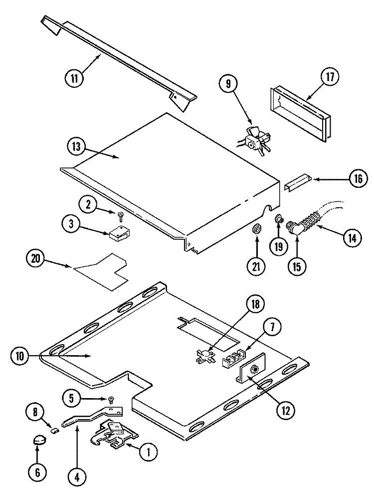 INTERNAL CONTROLS (CWE9000BCM) Diagram and Parts List for CWE9000BCM  Maytag Wall Oven