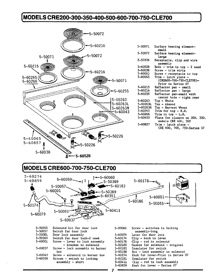 LATCH ASSEMBLY Diagram and Parts List for CLE700  Maytag Microwave Oven Combo