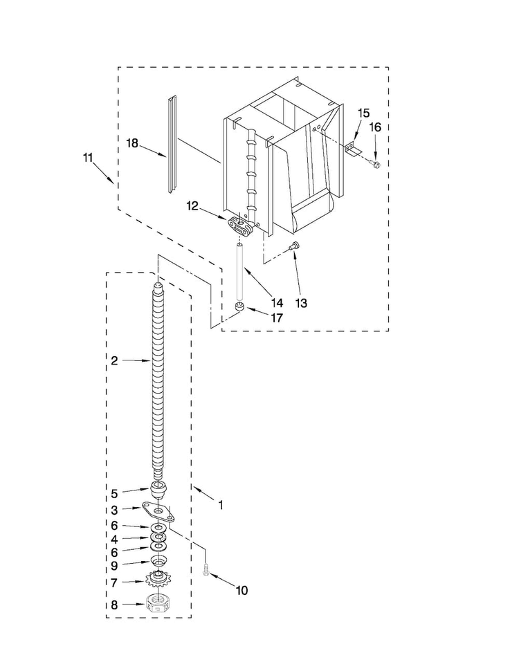 Powerscrew And Ram Parts Diagram and Parts List for MTUC7000AWB1  Maytag Trash Compactor
