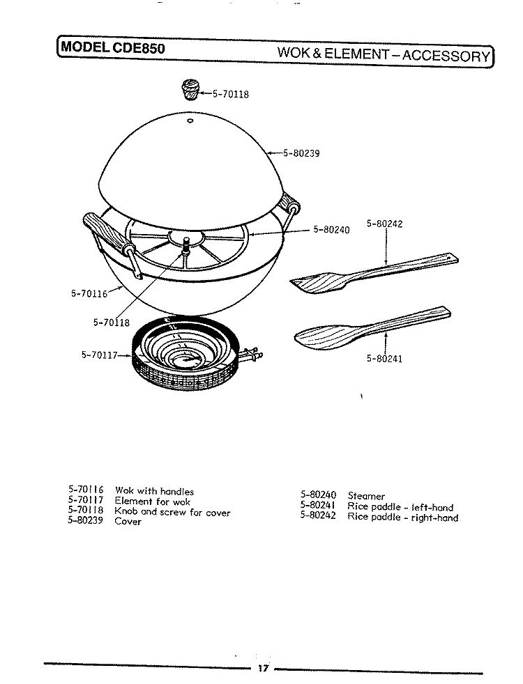 SOLID ELEMENT CARTRIDGE (CAE13) Diagram and Parts List for CDE850  Maytag Range