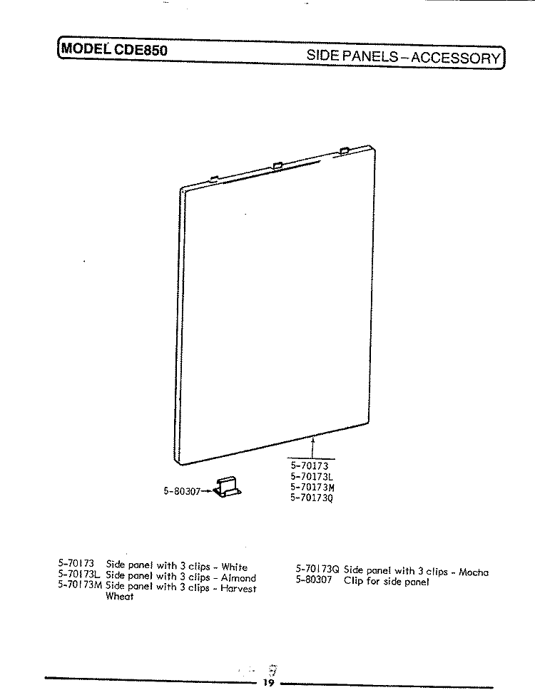 CERAMIC CARTRIDGE - ACCESSORY Diagram and Parts List for CDE850  Maytag Range