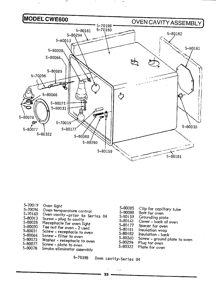 CONTROL PANEL (CWE600) Diagram and Parts List for CWE600  Maytag Wall Oven