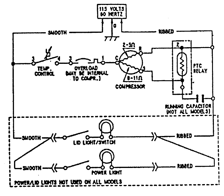 WIRING INFORMATION Diagram and Parts List for C5J  Magic Chef Freezer