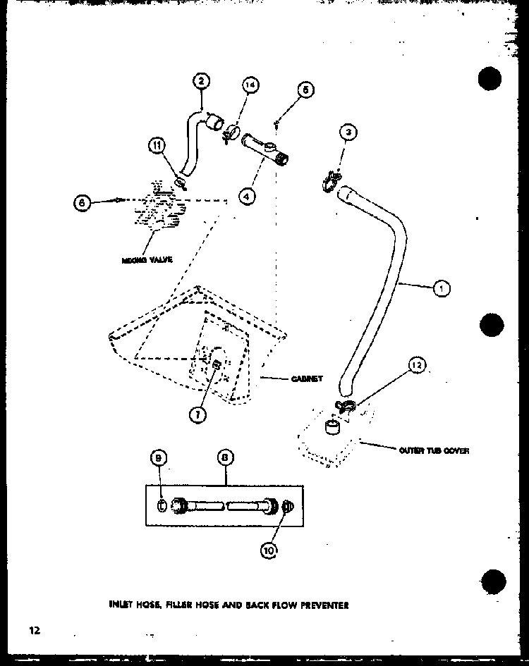 Section 4 Diagram and Parts List for LWD553 P7762116W Amana Washer