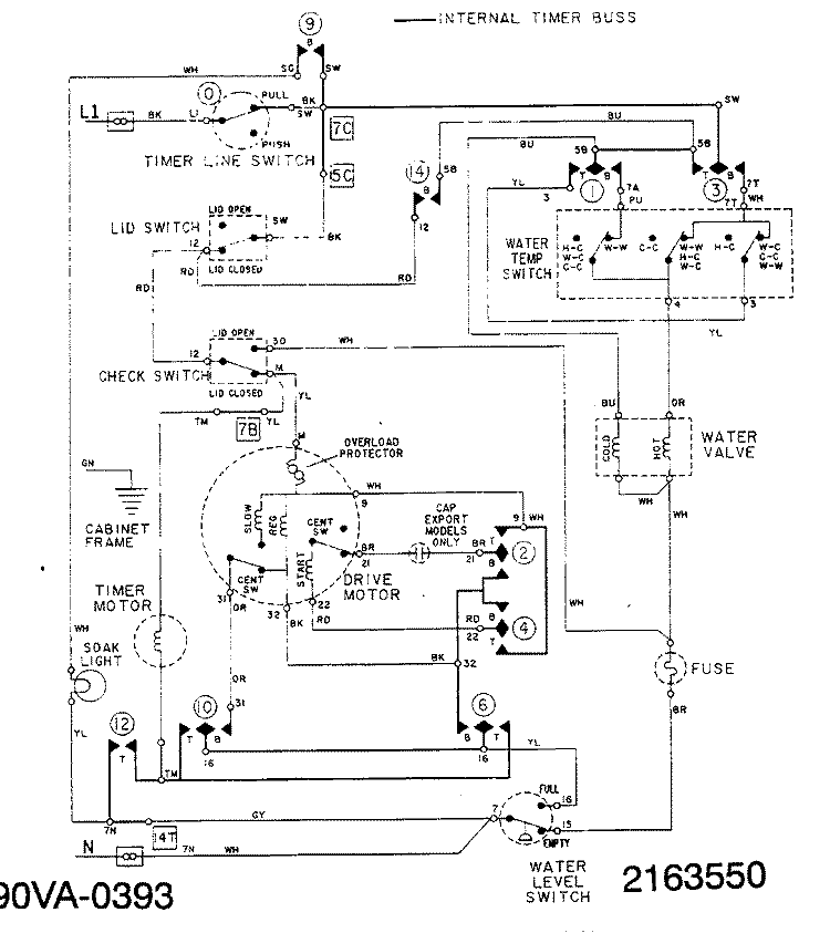 WIRING INFORMATION Diagram and Parts List for LAT8705AAM  Maytag Washer