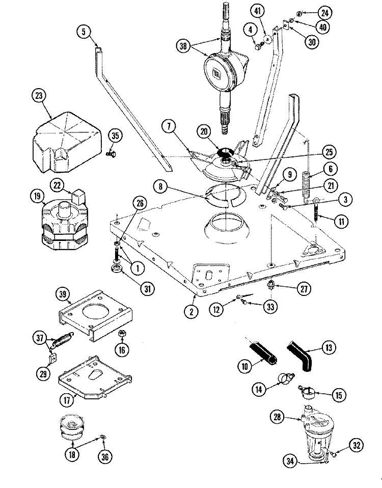 BASE Diagram and Parts List for LAT9205AAM  Maytag Washer
