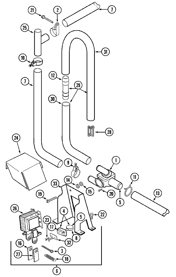 WATER SAVER COMPONENTS Diagram and Parts List for LAW9704AAE  Maytag Washer