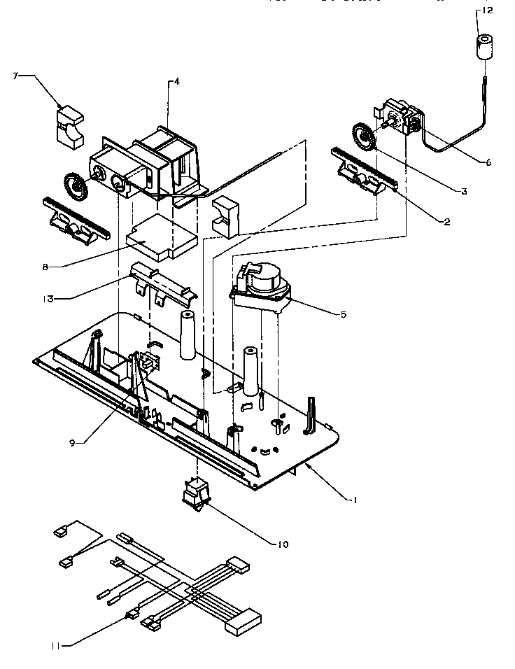 Control Assembly Diagram and Parts List for TSI18A3W-P1182107WW  Amana Refrigerator