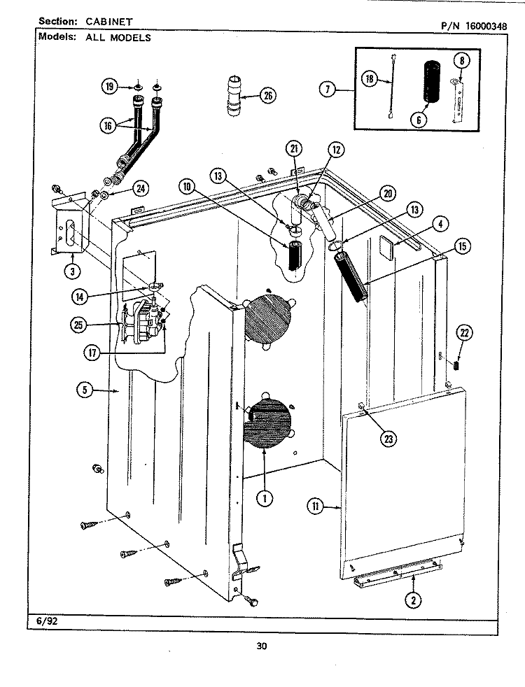 CABINET Diagram and Parts List for LAT7500AIW  Maytag Washer