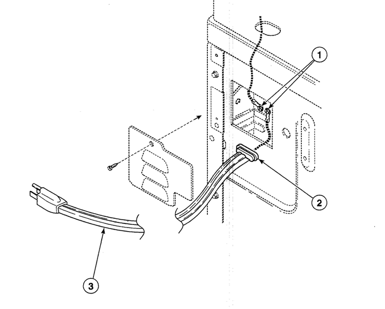 Power Cord Diagram and Parts List for SDG709QF  Speed Queen Dryer