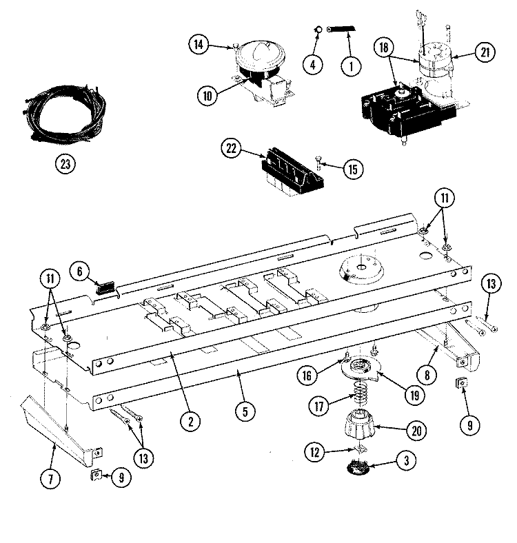 CONTROL PANEL Diagram and Parts List for LAT5910AAW  Maytag Washer