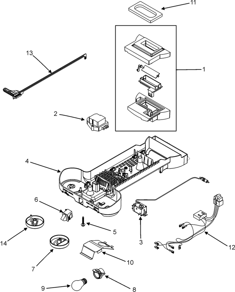Controls Diagram and Parts List for PTB1826ARW  Maytag Refrigerator