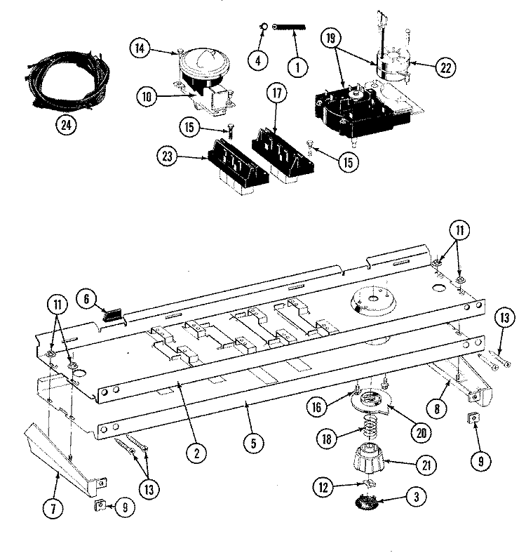 CONTROL PANEL Diagram and Parts List for LAT8800AAL  Maytag Washer