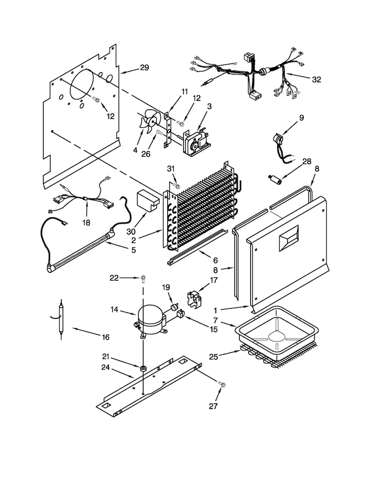 Unit Parts Diagram and Parts List for MQF2056TEW02  Maytag Freezer