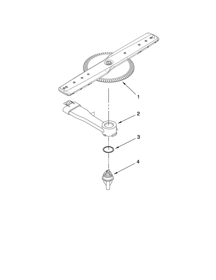 Lower Washarm Parts Diagram and Parts List for MDB8859AWW3  Maytag Dishwasher