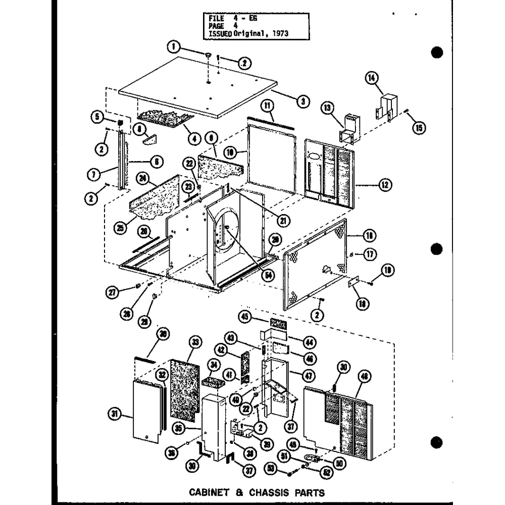 Cabinet & Chassis Parts 3 Diagram and Parts List for EG3,12-1 P54688-5C Amana Air Conditioner