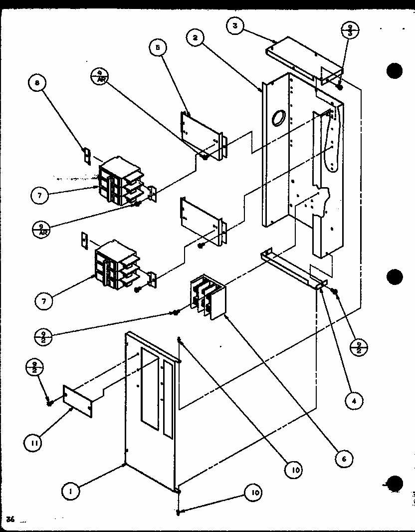 Breaker Box Cover-image Only Diagram and Parts List for D9836801  Amana Air Conditioner