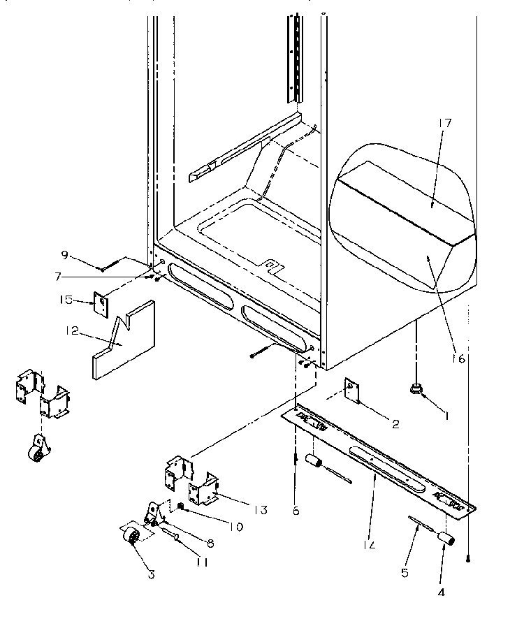 Section 4 Diagram and Parts List for TR21S4E-P1196104WE  Amana Refrigerator