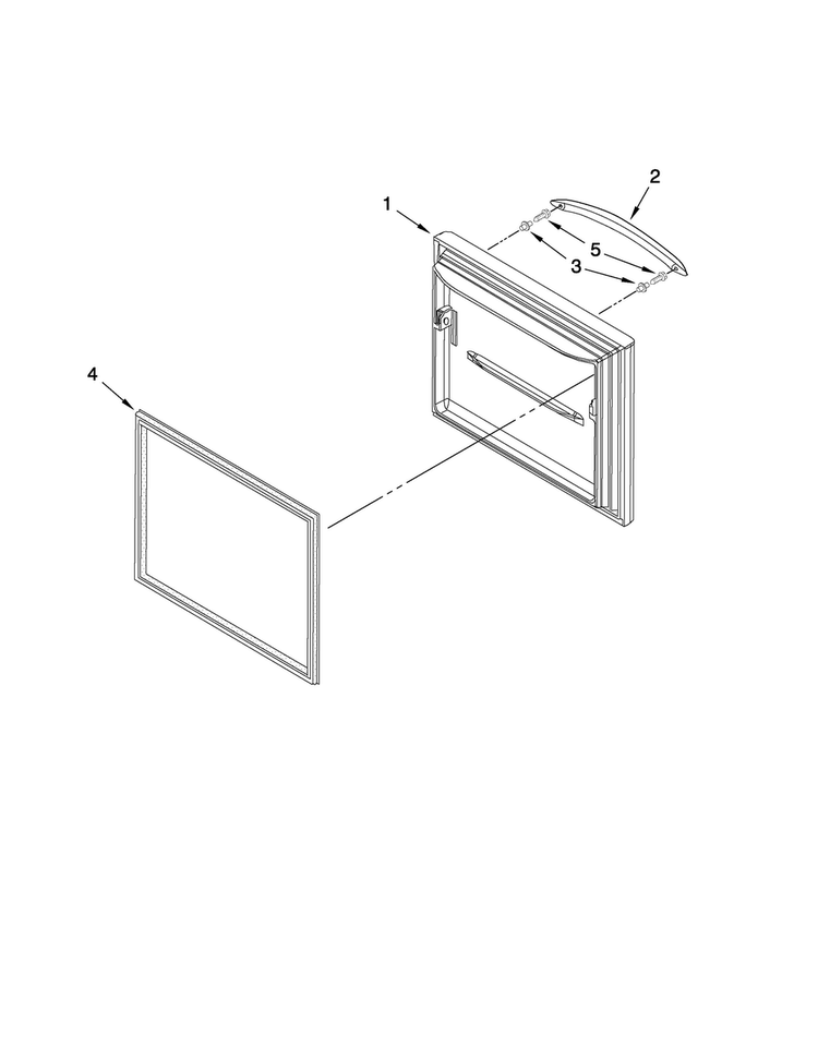 Freezer Door Parts Diagram and Parts List for ABR1922FES6  Amana Refrigerator