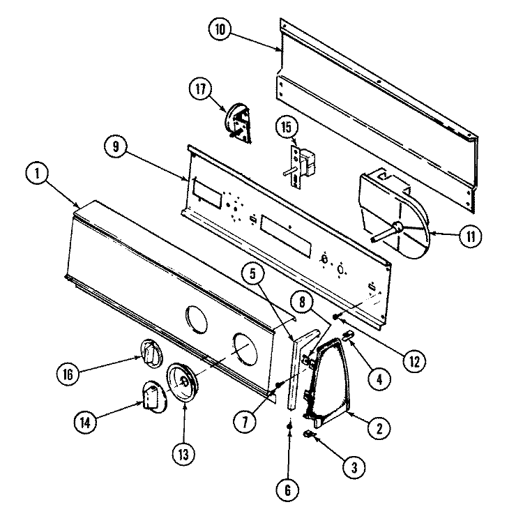CONTROL PANEL Diagram and Parts List for LWP222V  Norge Washer