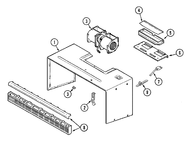 MOTOR Diagram and Parts List for CME901  Maytag Microwave