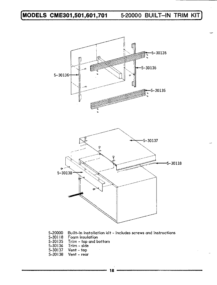 MICROWAVE SHELF KIT Diagram and Parts List for CME701  Maytag Microwave